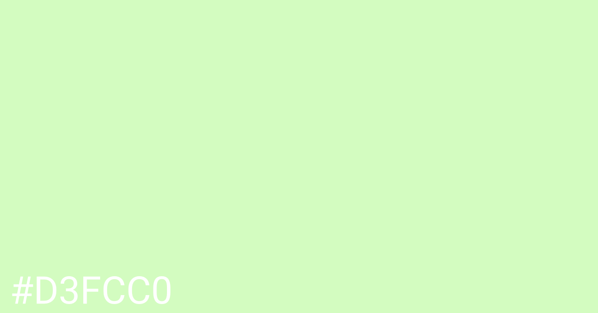 Hex color #d3fcc0 graphic