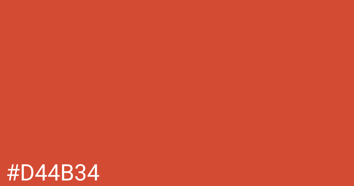 Hex color #d44b34 graphic