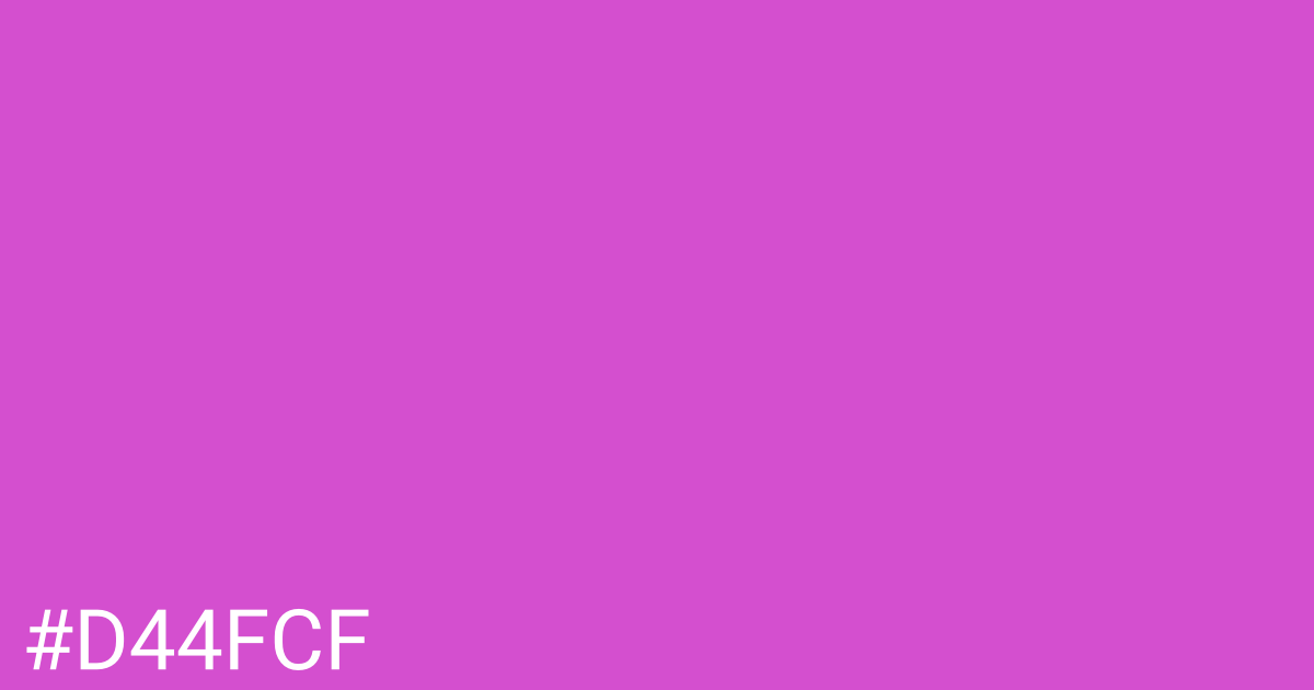 Hex color #d44fcf graphic