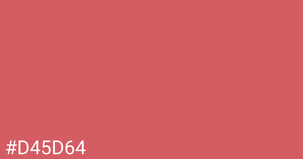 Hex color #d45d64 graphic