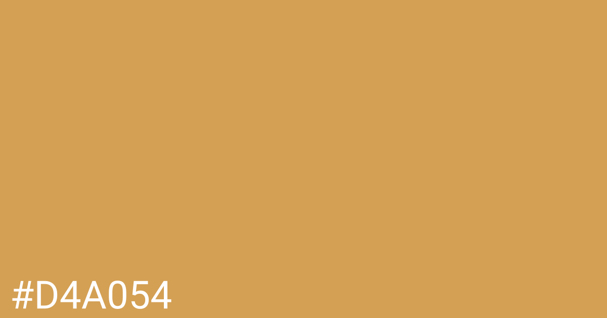 Hex color #d4a054 graphic