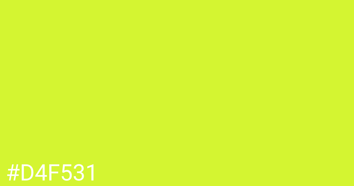 Hex color #d4f531 graphic