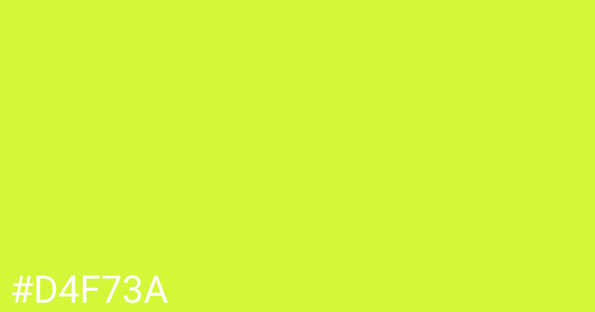 Hex color #d4f73a graphic