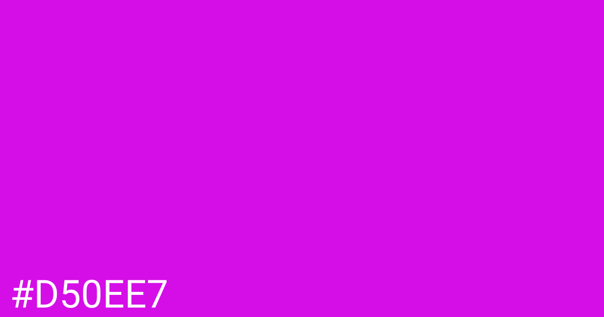 Hex color #d50ee7 graphic