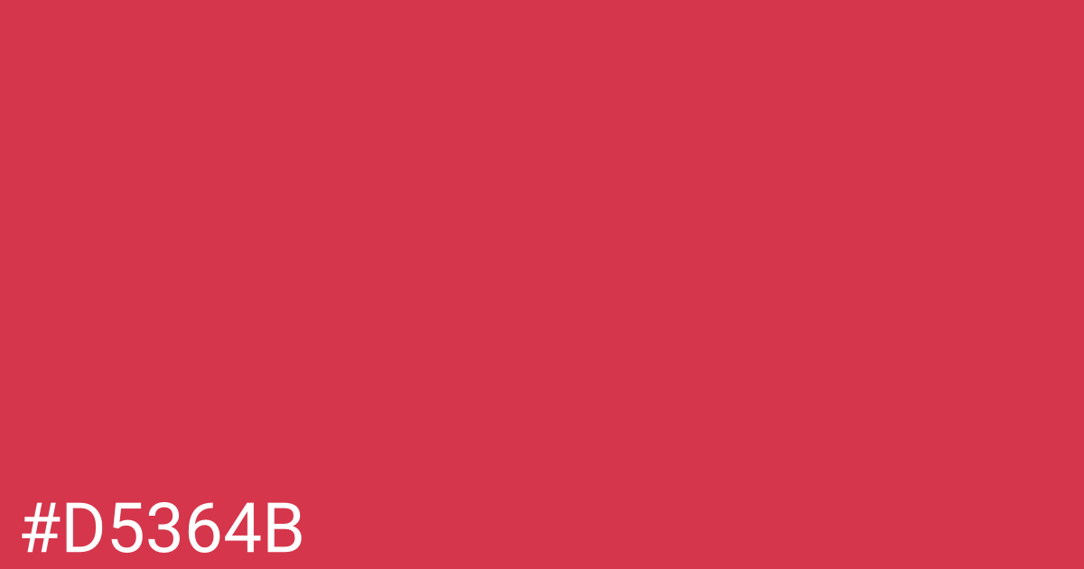Hex color #d5364b graphic