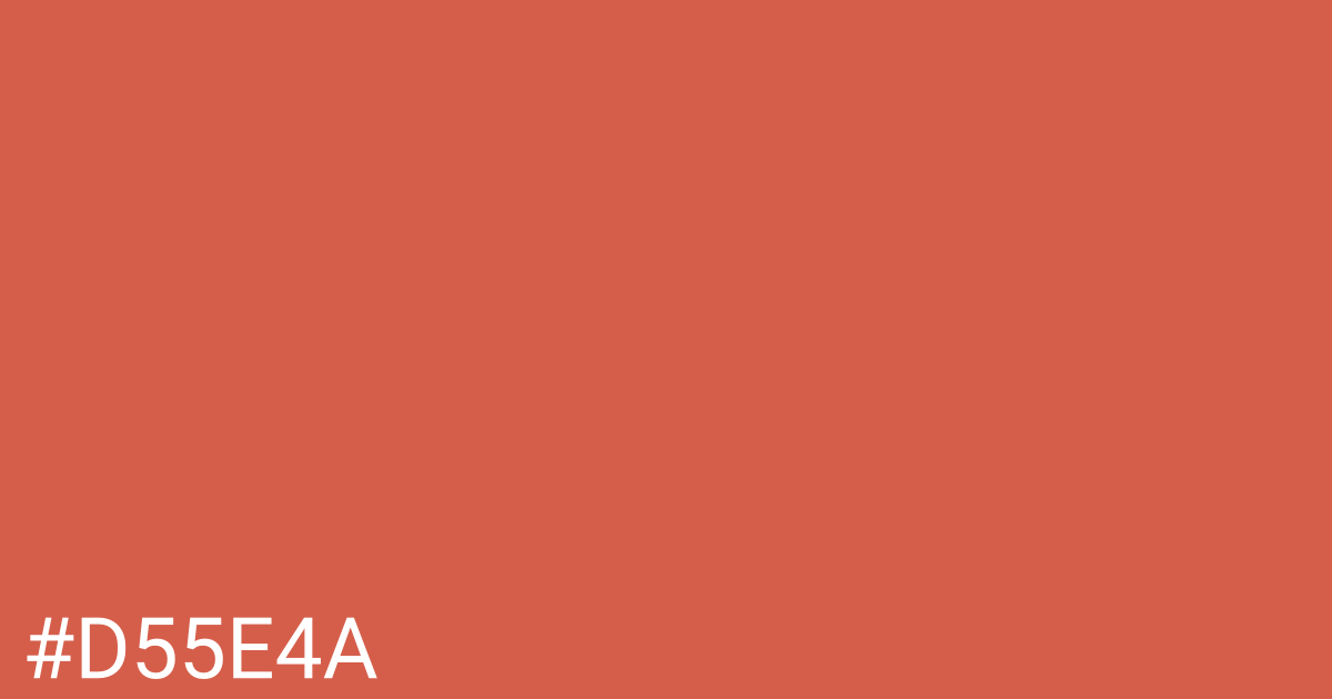 Hex color #d55e4a graphic
