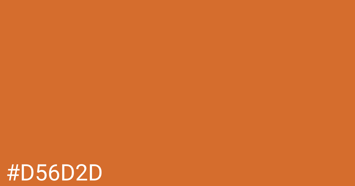 Hex color #d56d2d graphic