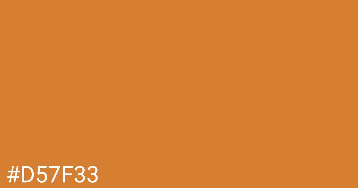 Hex color #d57f33 graphic