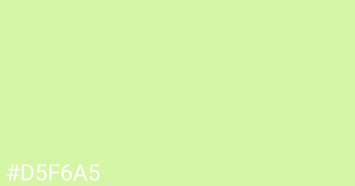 Hex color #d5f6a5 graphic