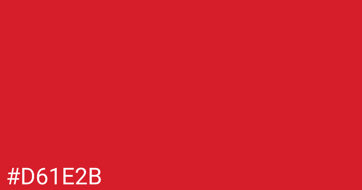 Hex color #d61e2b graphic