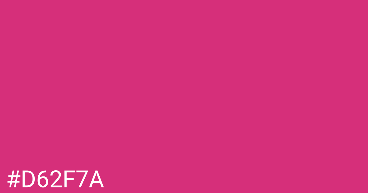 Hex color #d62f7a graphic