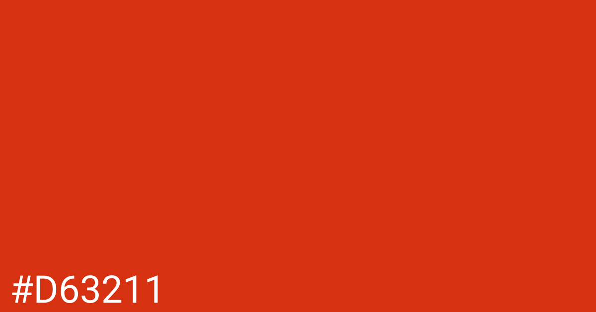 Hex color #d63211 graphic