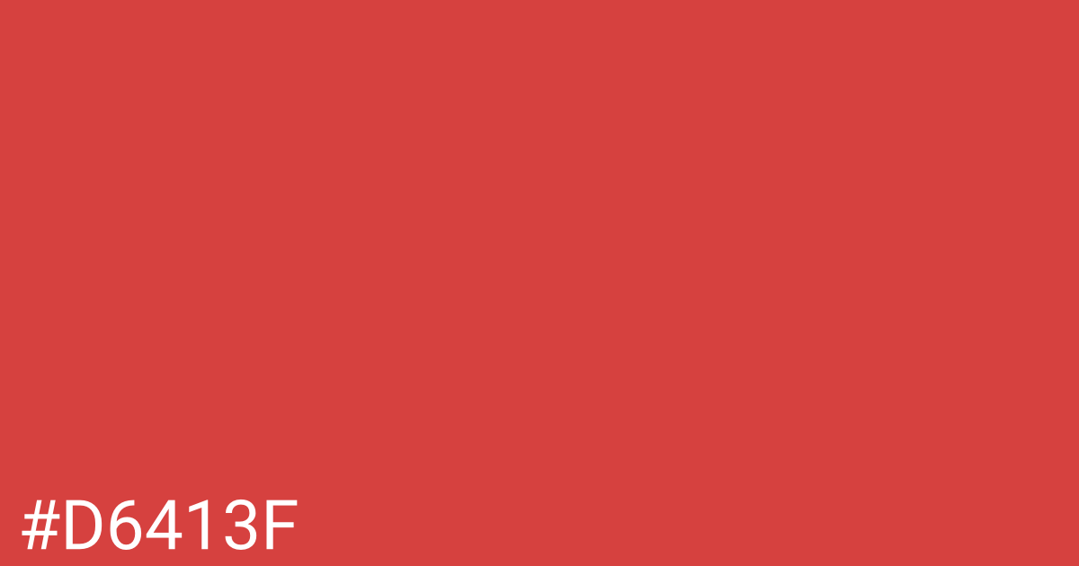Hex color #d6413f graphic