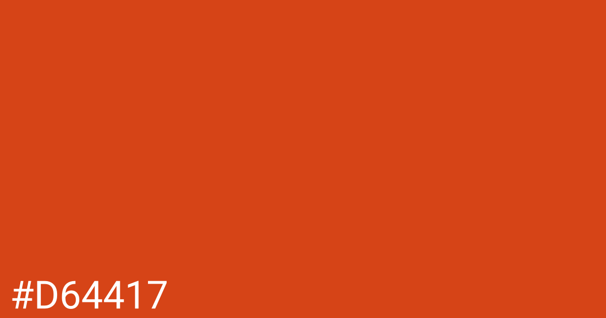Hex color #d64417 graphic
