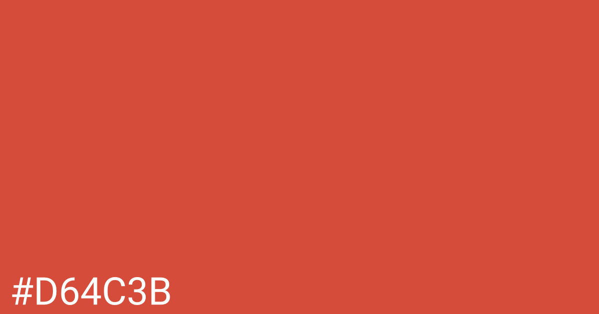 Hex color #d64c3b graphic