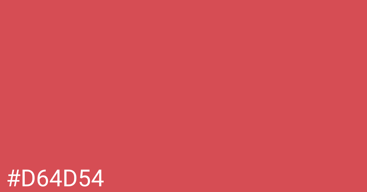 Hex color #d64d54 graphic