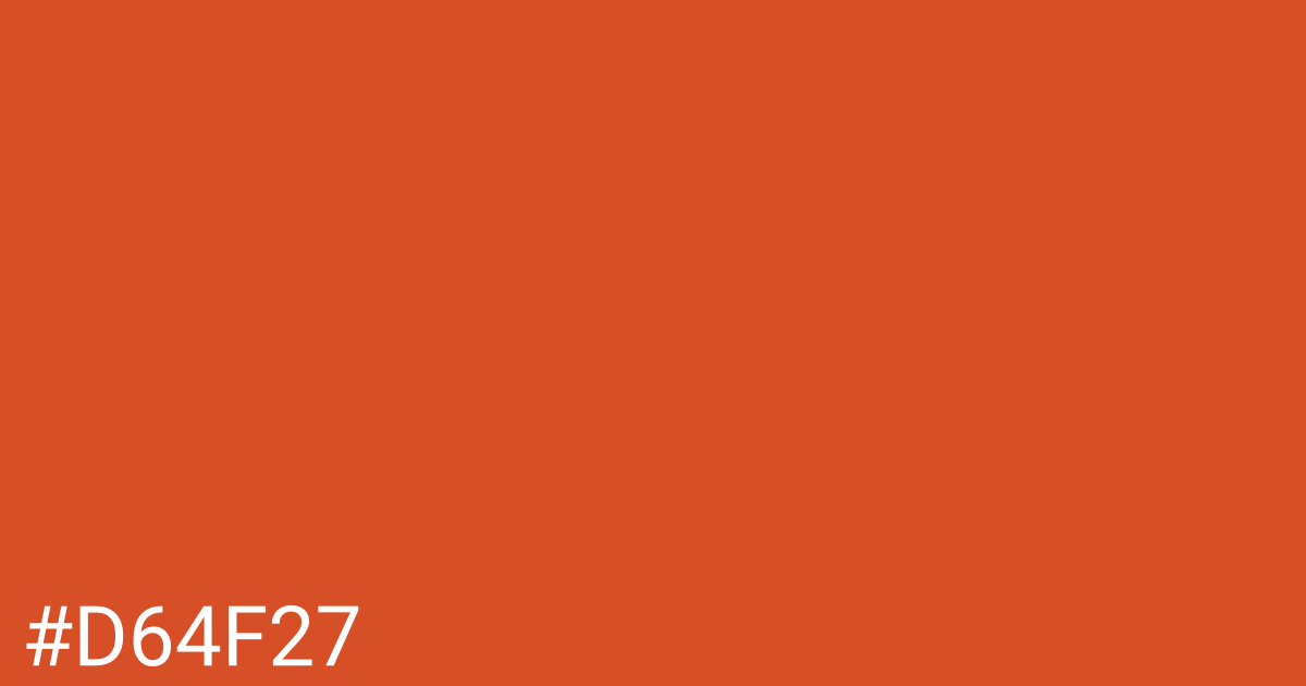 Hex color #d64f27 graphic