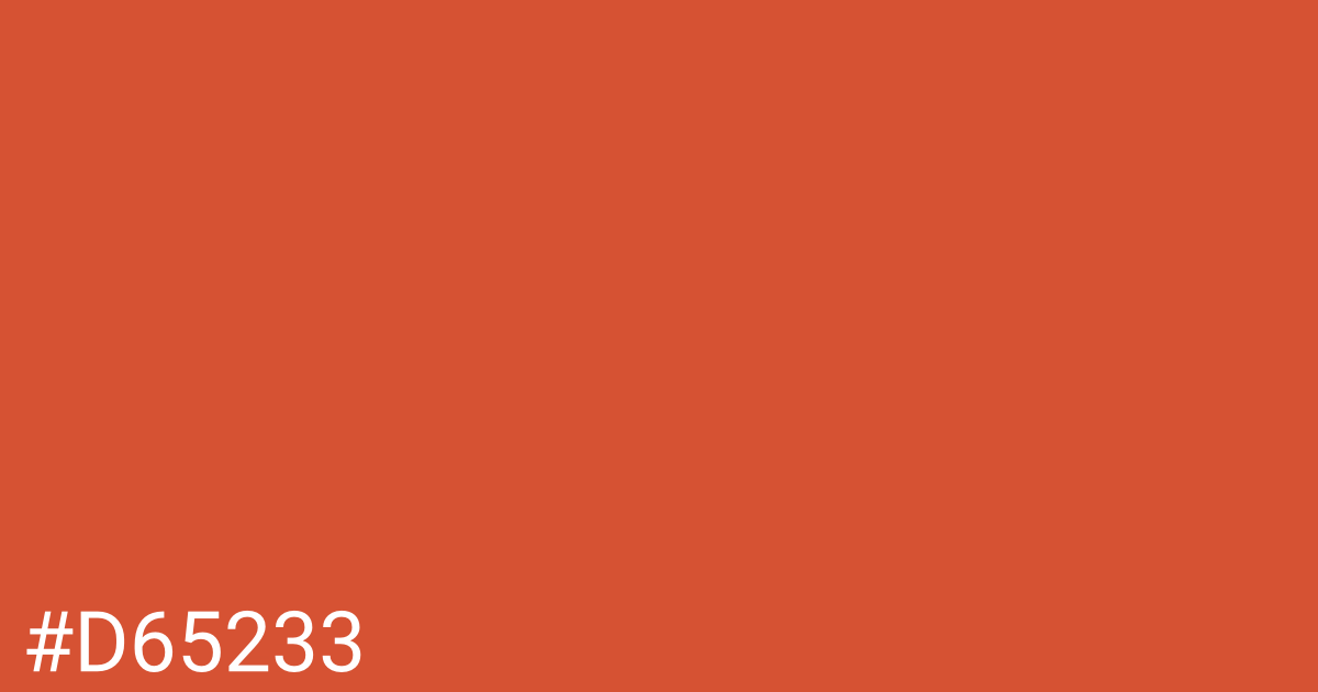 Hex color #d65233 graphic