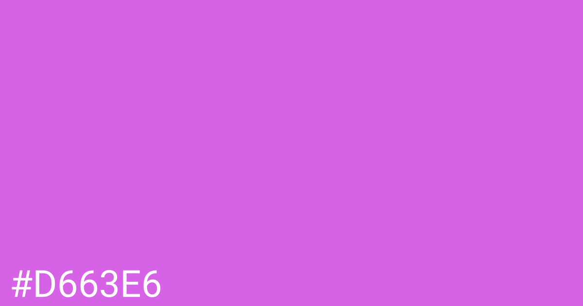 Hex color #d663e6 graphic