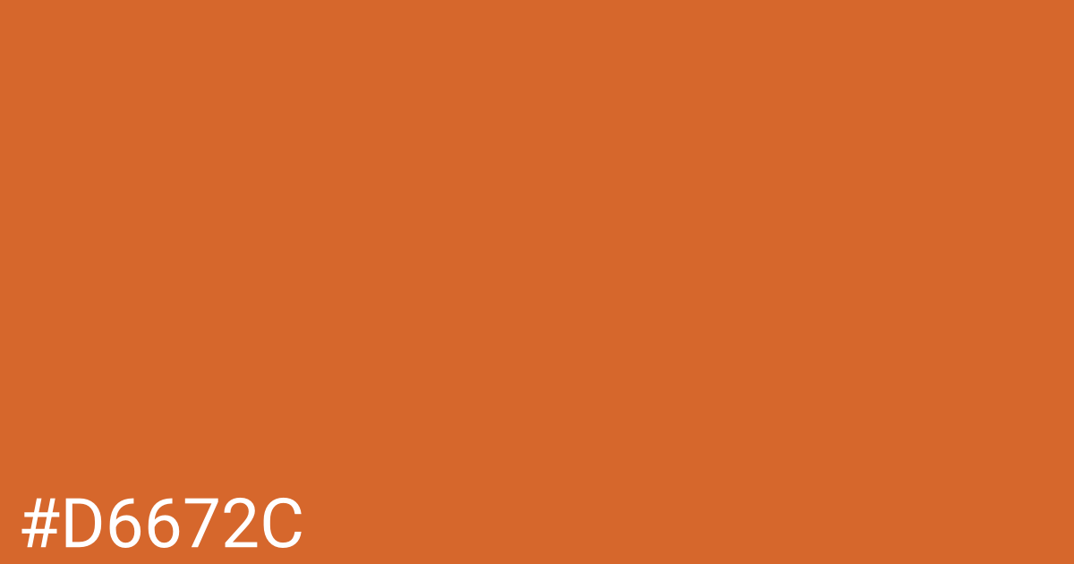 Hex color #d6672c graphic