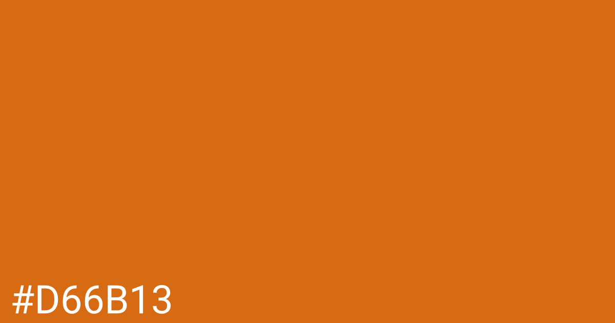 Hex color #d66b13 graphic