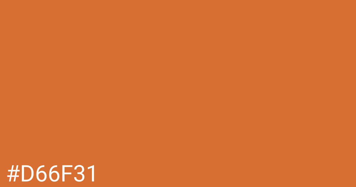Hex color #d66f31 graphic
