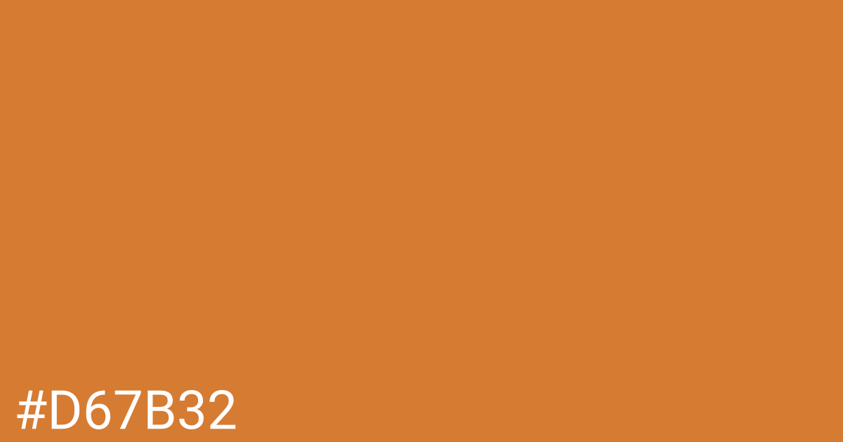 Hex color #d67b32 graphic