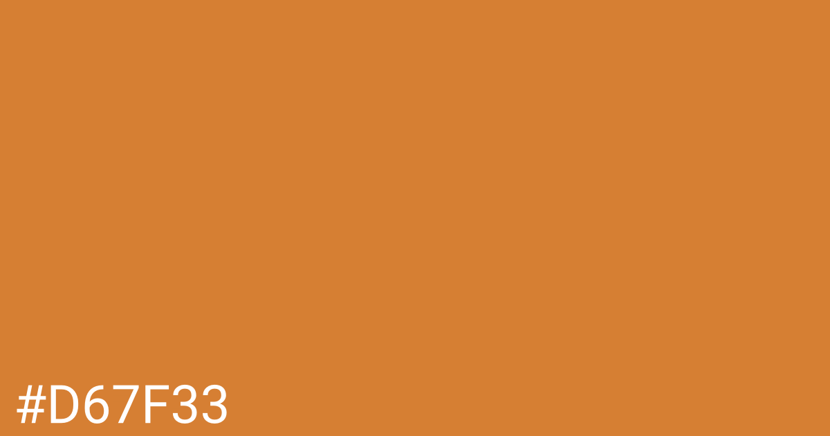 Hex color #d67f33 graphic