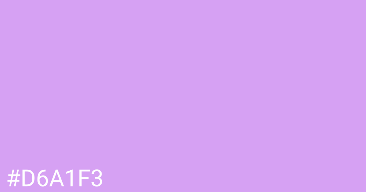 Hex color #d6a1f3 graphic