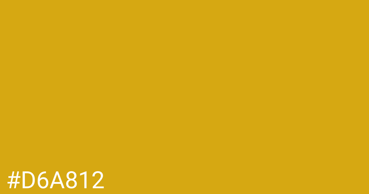 Hex color #d6a812 graphic