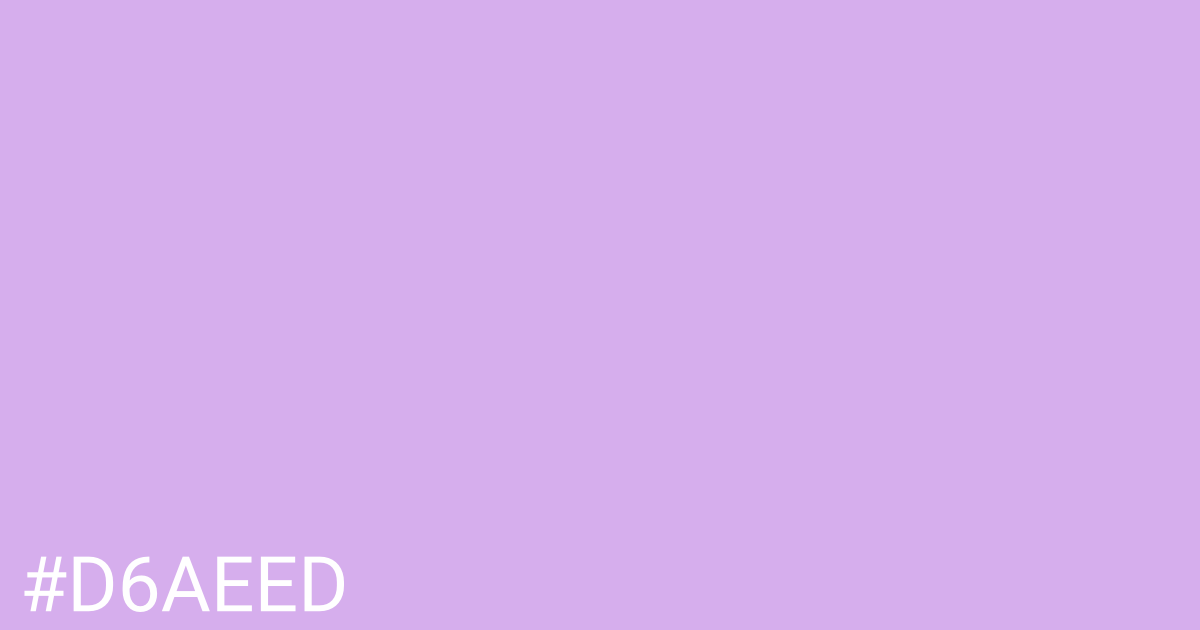 Hex color #d6aeed graphic