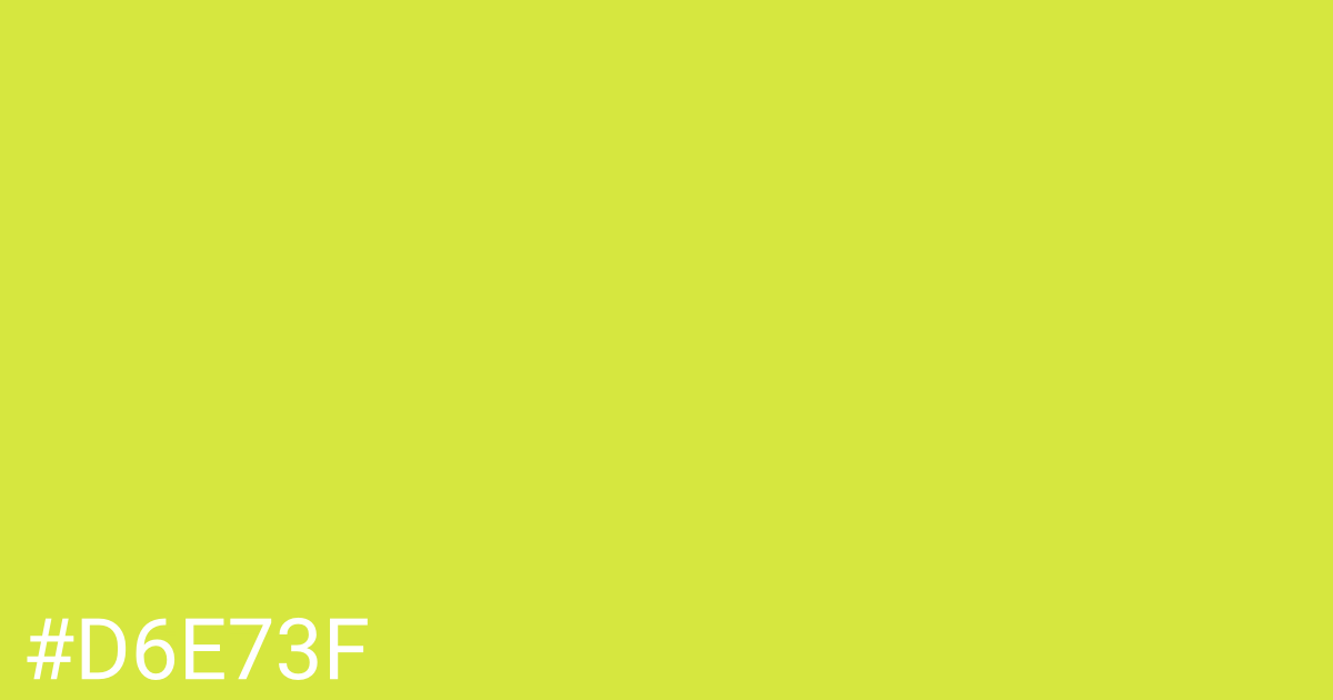 Hex color #d6e73f graphic