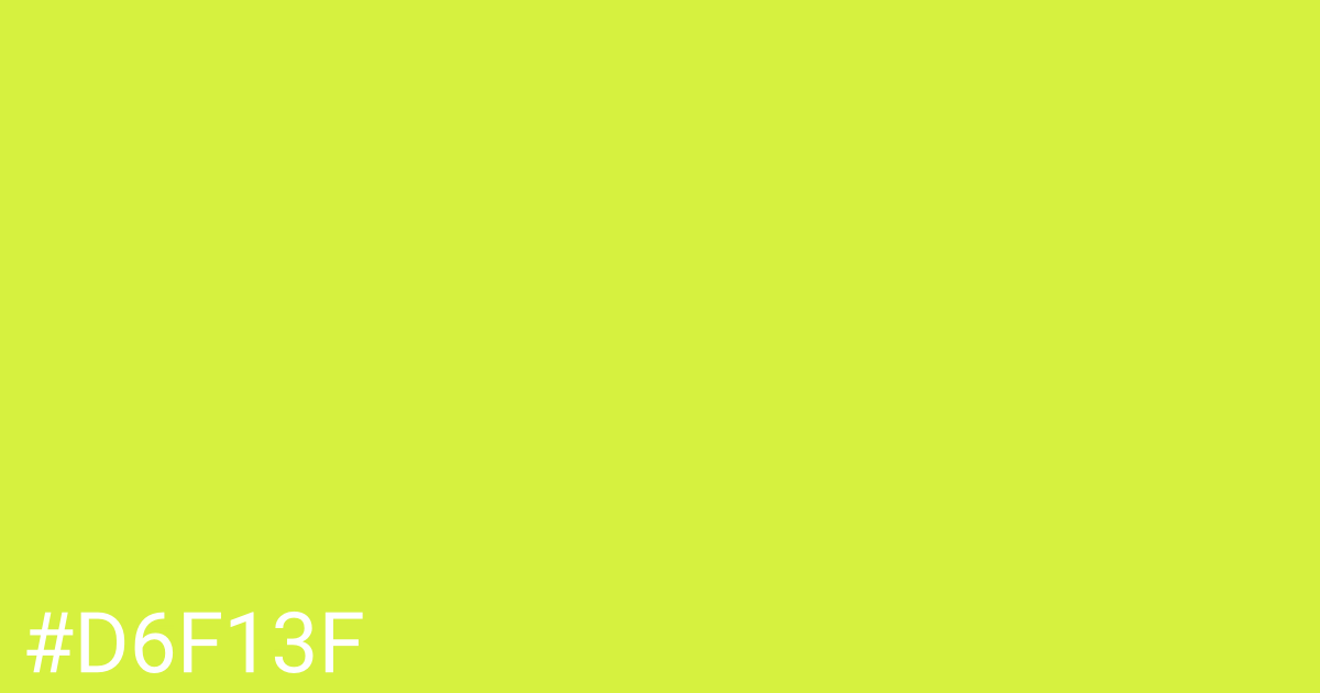 Hex color #d6f13f graphic