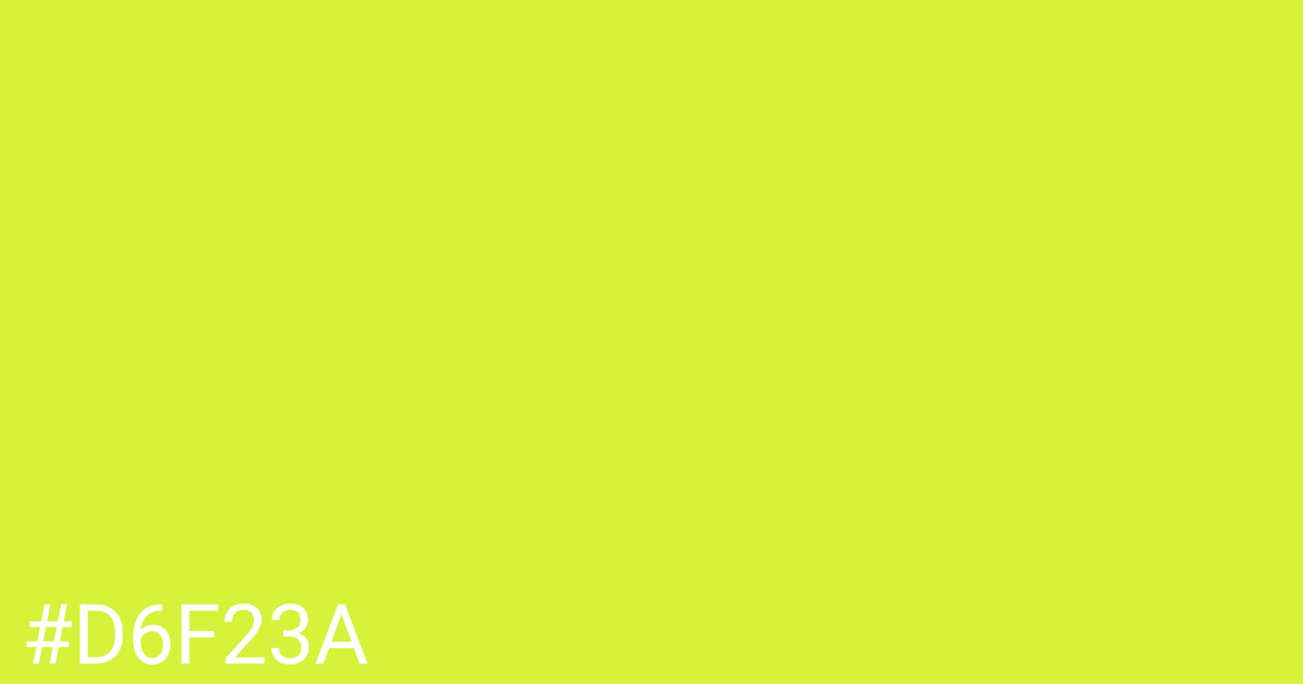 Hex color #d6f23a graphic