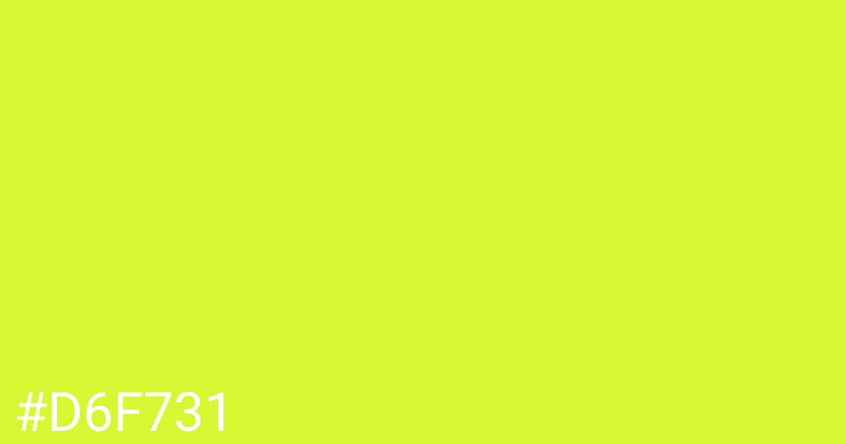 Hex color #d6f731 graphic