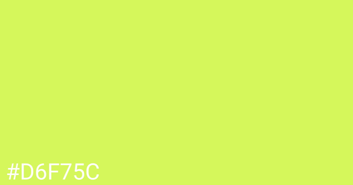 Hex color #d6f75c graphic