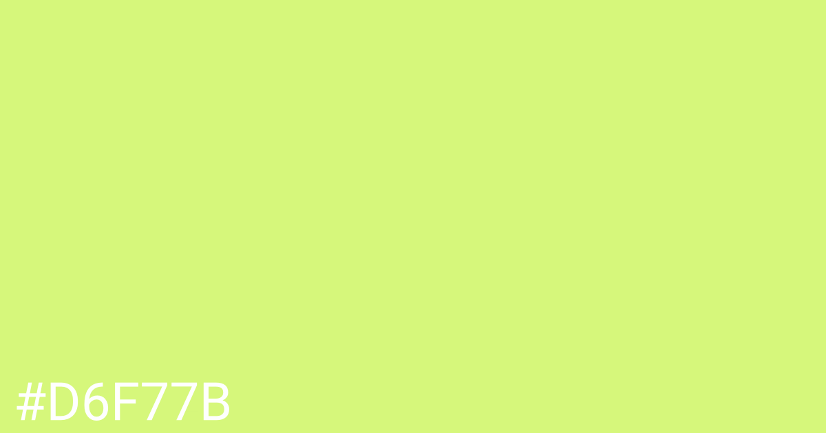 Hex color #d6f77b graphic