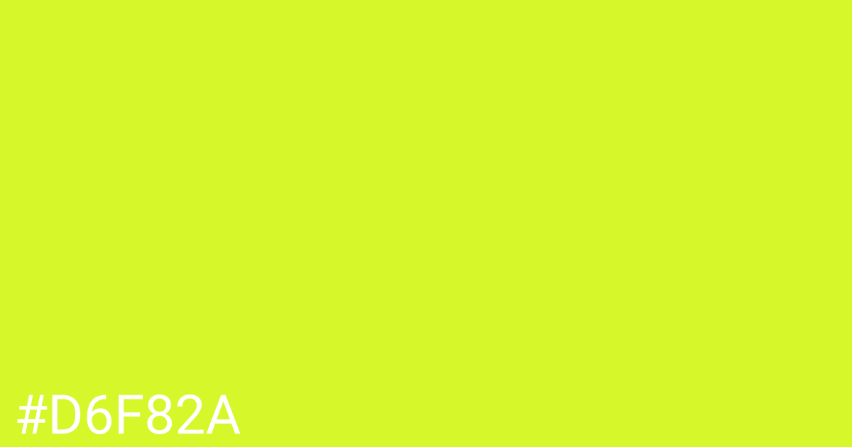 Hex color #d6f82a graphic