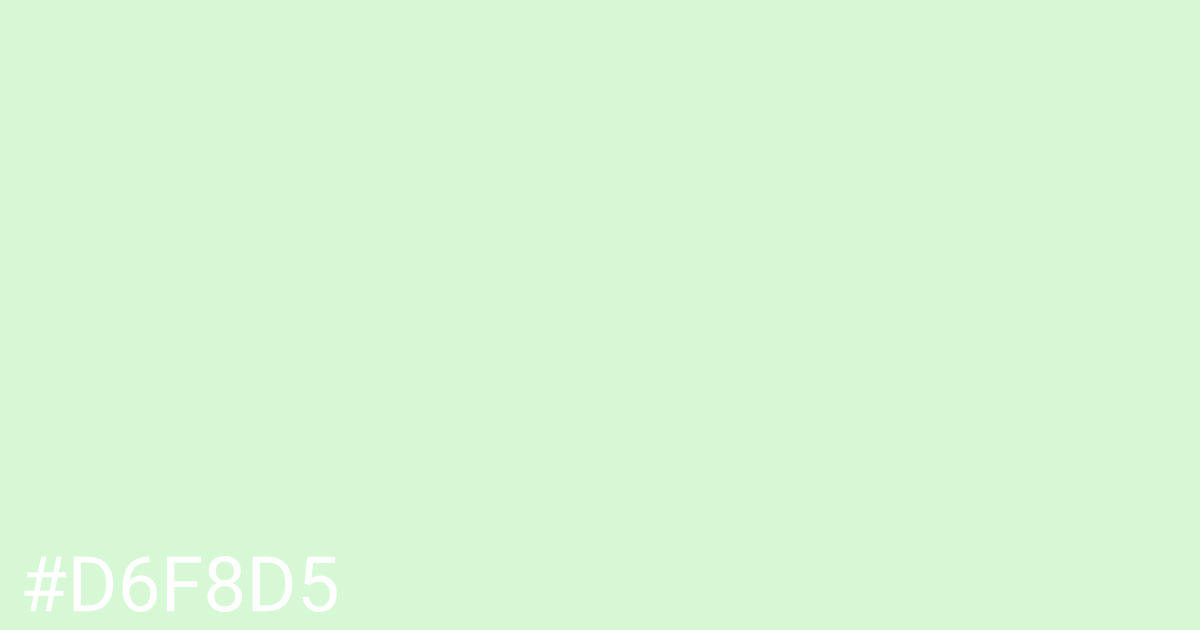 Hex color #d6f8d5 graphic