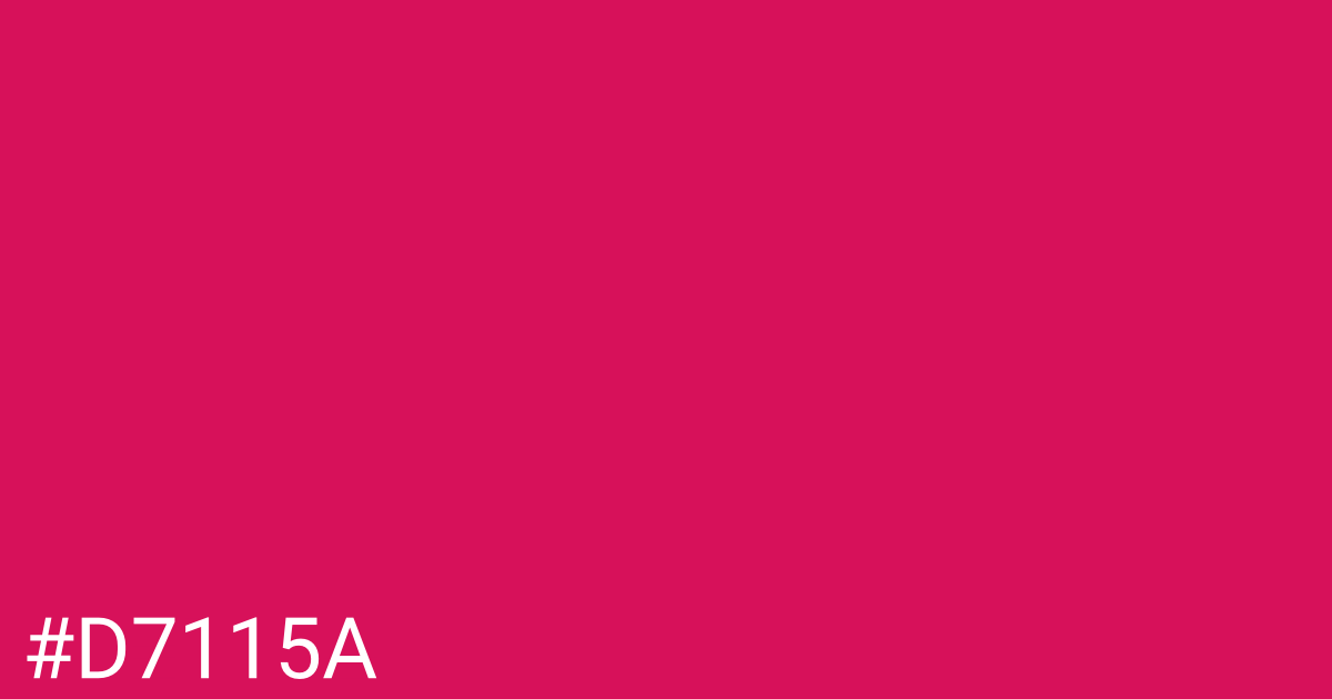 Hex color #d7115a graphic
