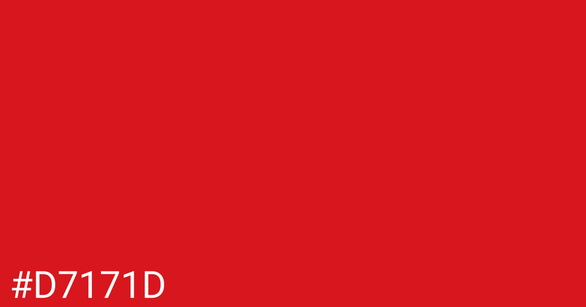 Hex color #d7171d graphic