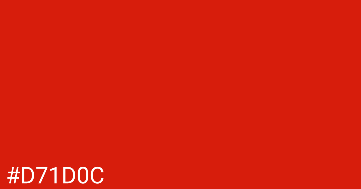 Hex color #d71d0c graphic