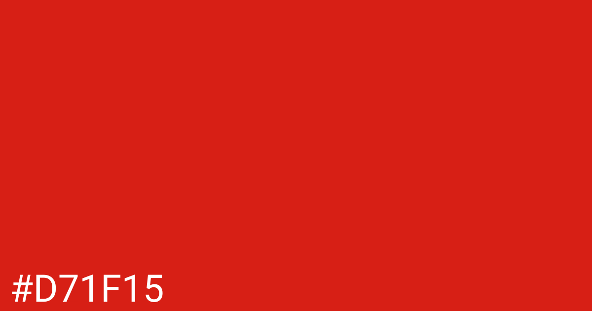Hex color #d71f15 graphic