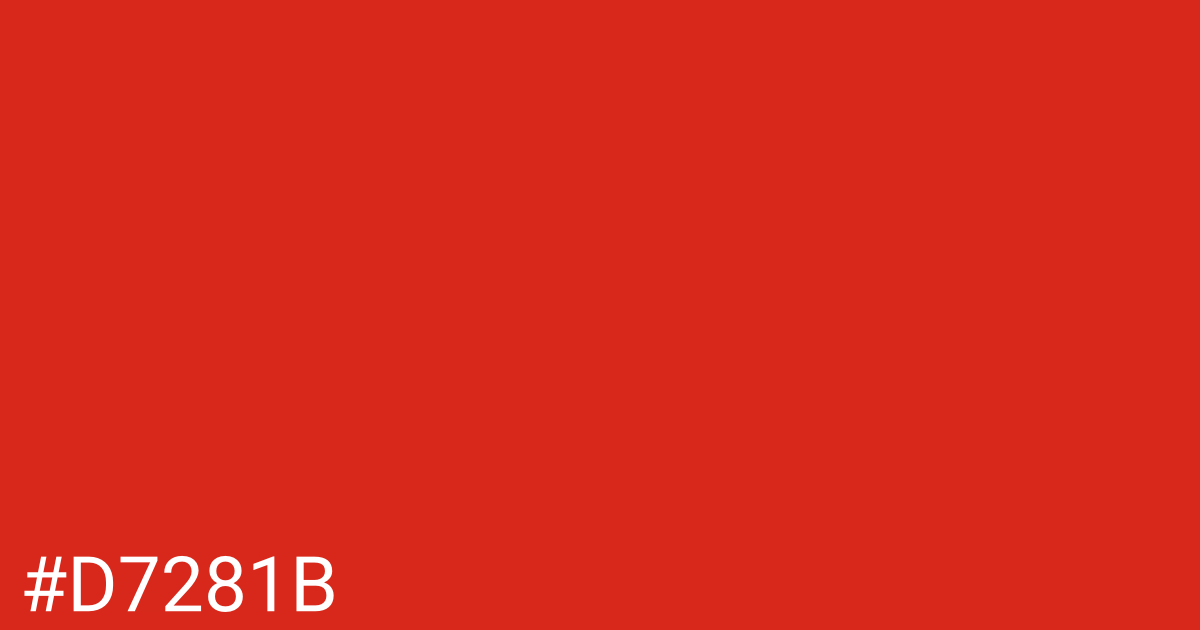 Hex color #d7281b graphic