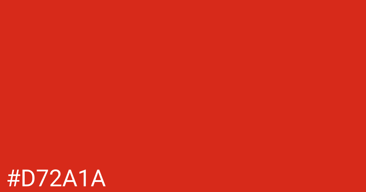 Hex color #d72a1a graphic