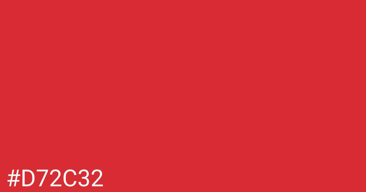 Hex color #d72c32 graphic