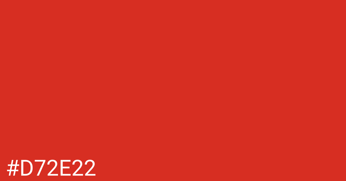 Hex color #d72e22 graphic