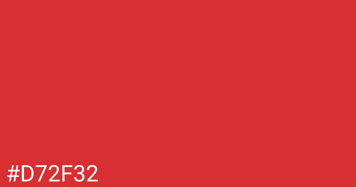 Hex color #d72f32 graphic