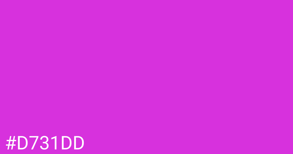 Hex color #d731dd graphic