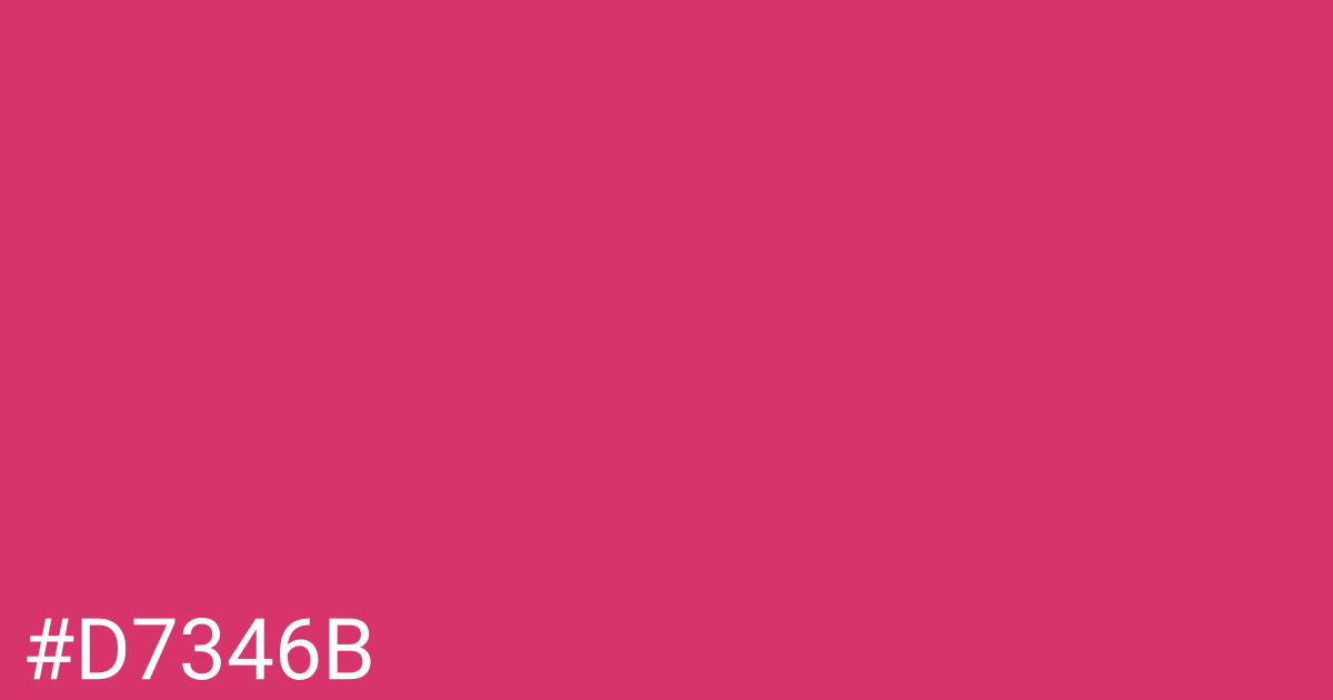 Hex color #d7346b graphic
